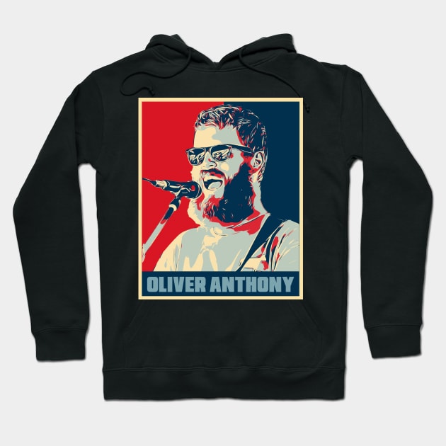 Oliver Anthony In Concert Hope Poster Popart Hoodie by Odd Even